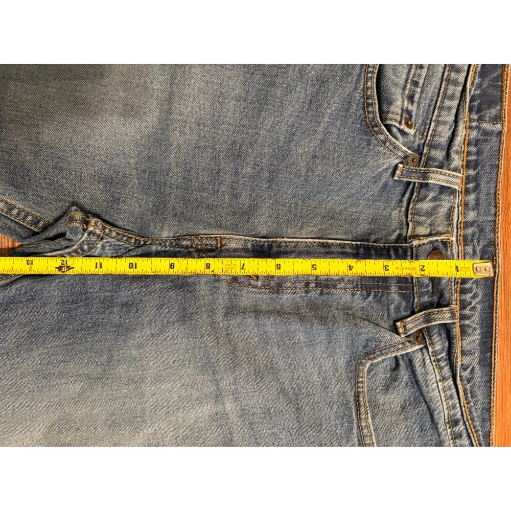 Levis 505 Regular Fit Straight Leg Blue Denim Jeans Mens 34x32 Medium Wash